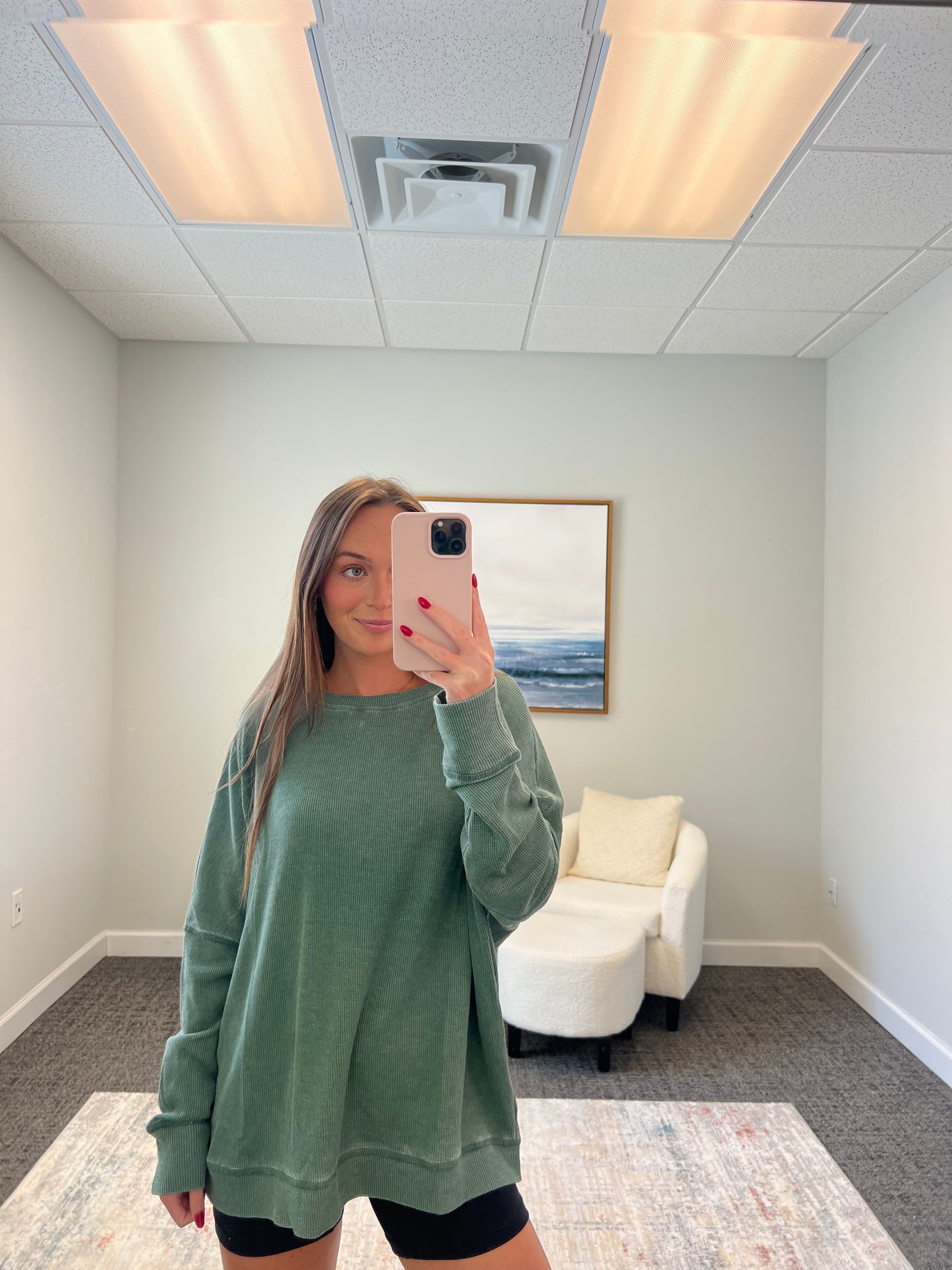 Waffle Roundneck Pullover