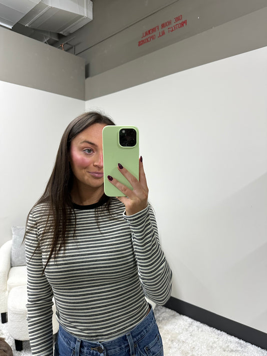 The Rayon Striped Long Sleeve