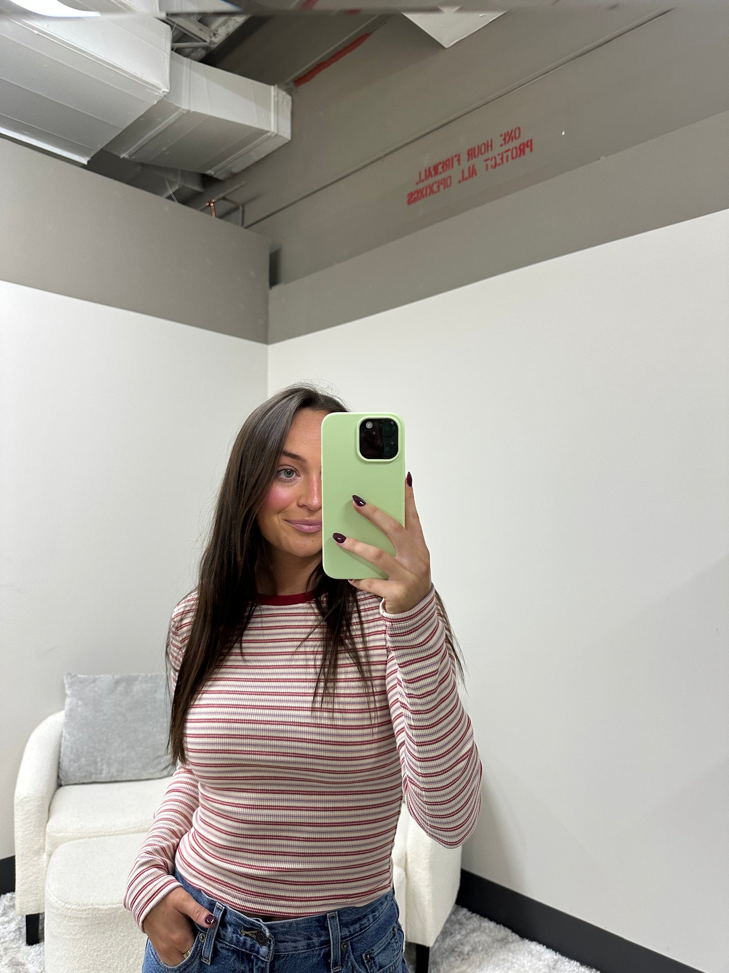 The Rayon Striped Long Sleeve