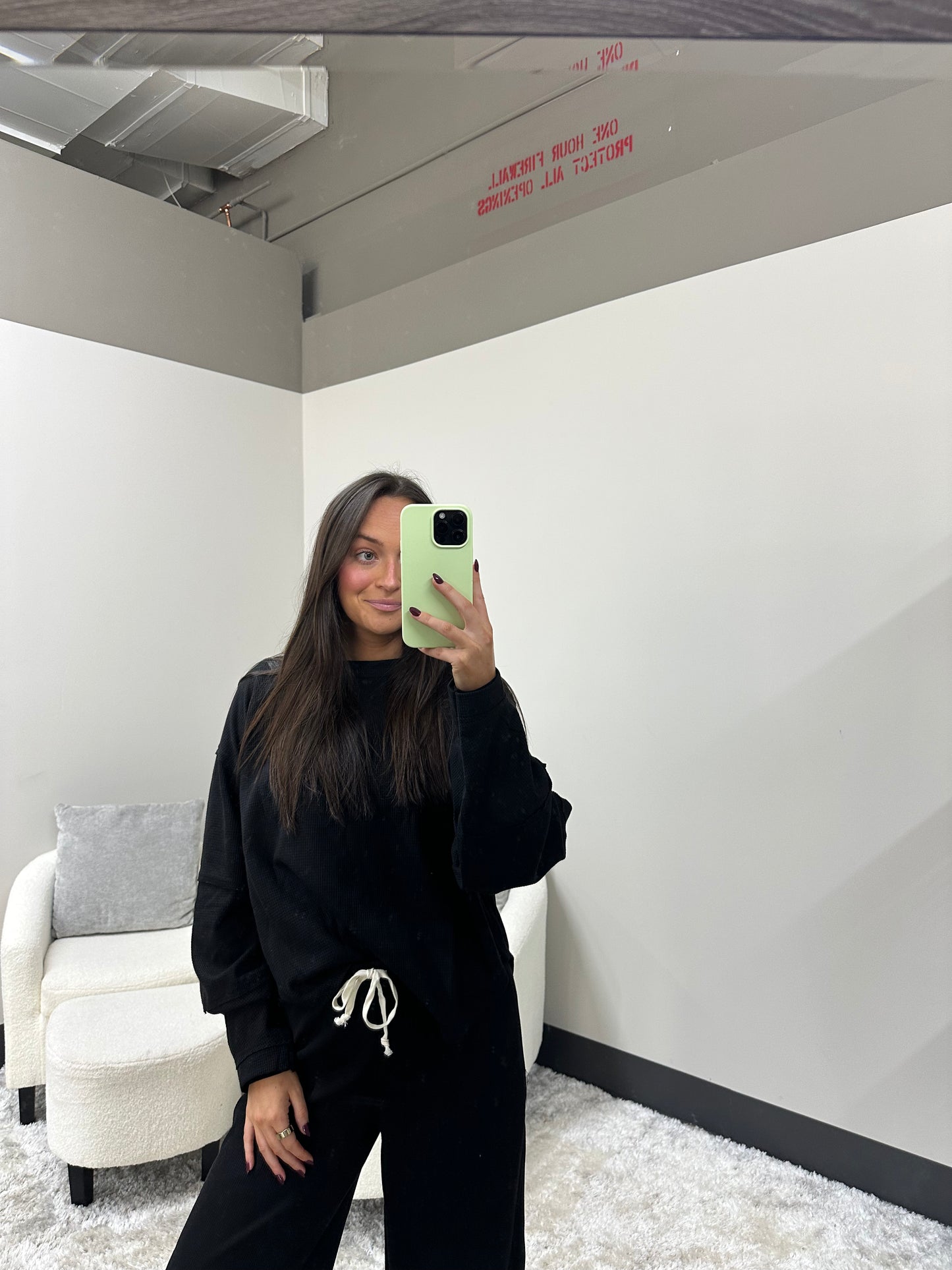 The Oversized Waffle Knit Top