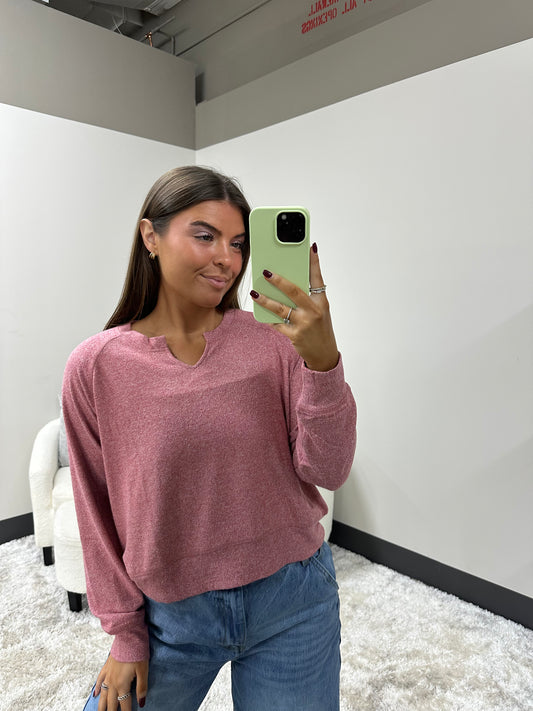 The Brushed Slit Henley