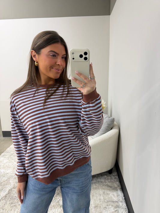 The Cocoa Cloud Striped Top
