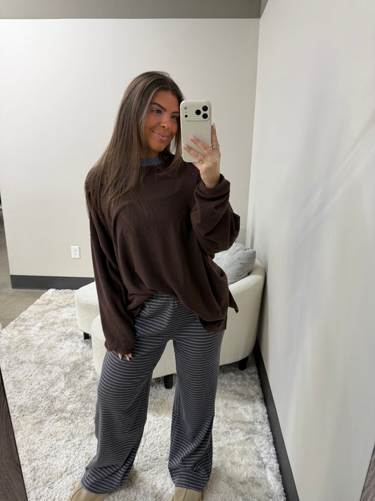 The Blueberry Mocha Ribbed Pants