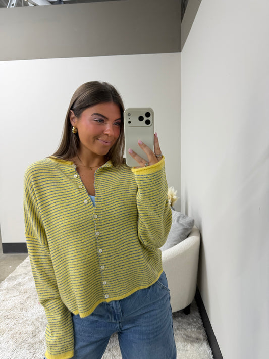 The Coastal Thin Striped Cardigan
