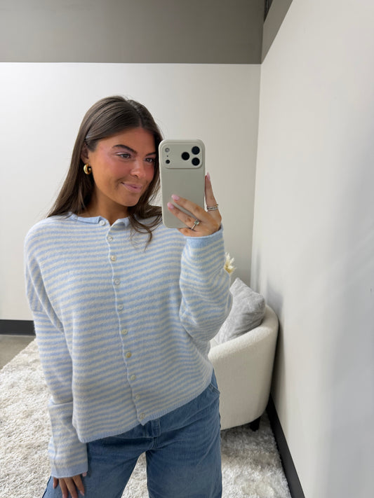 The Striped Coastal Cardigan