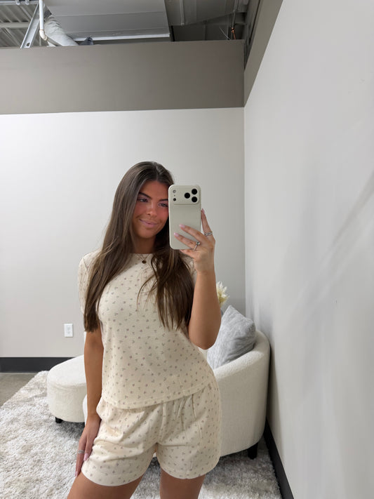 The Floral Waffle Lounge Set