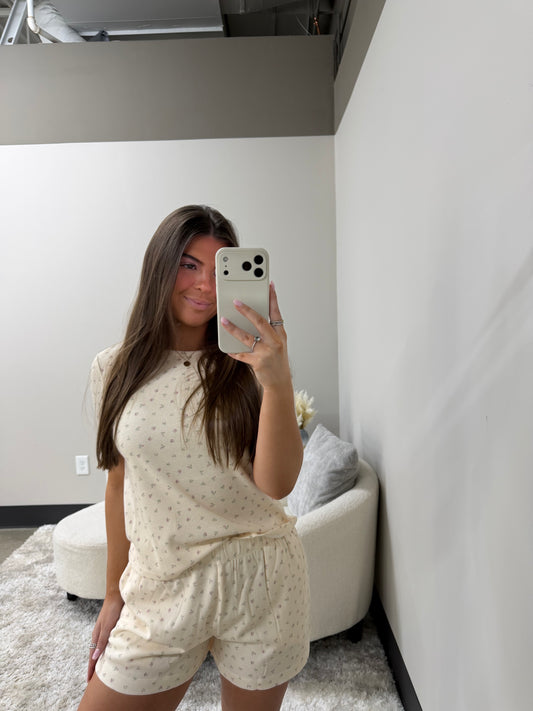 The Floral Waffle Lounge Set