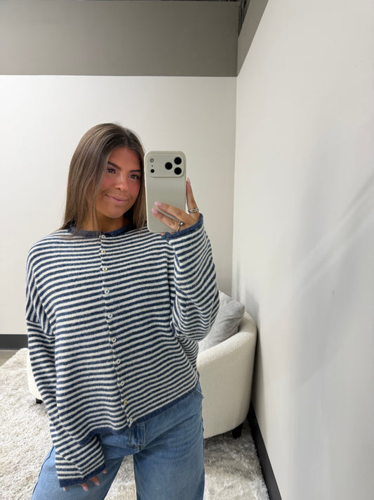 The Striped Coastal Cardigan