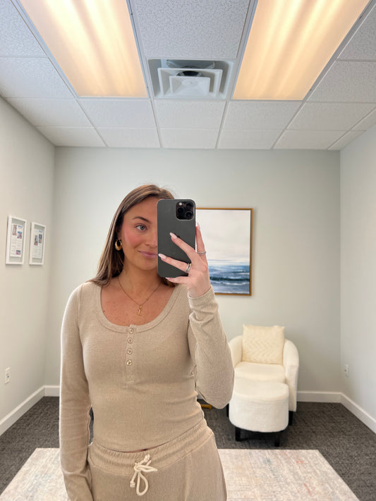 The Brushed Henley Long Sleeve