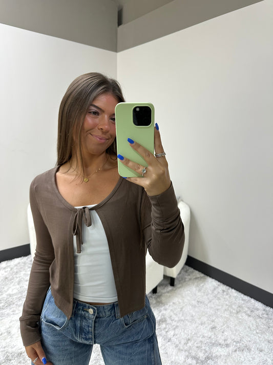 The Rayon Cocoa Cardigan
