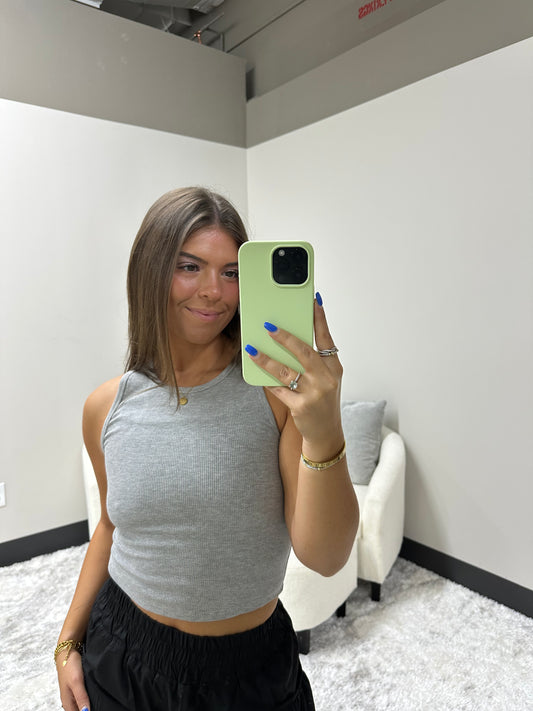 The Micro Ribbed Cropped Tank