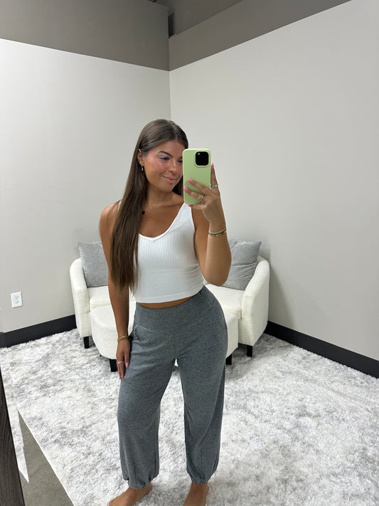 The Brushed Smocked Joggers