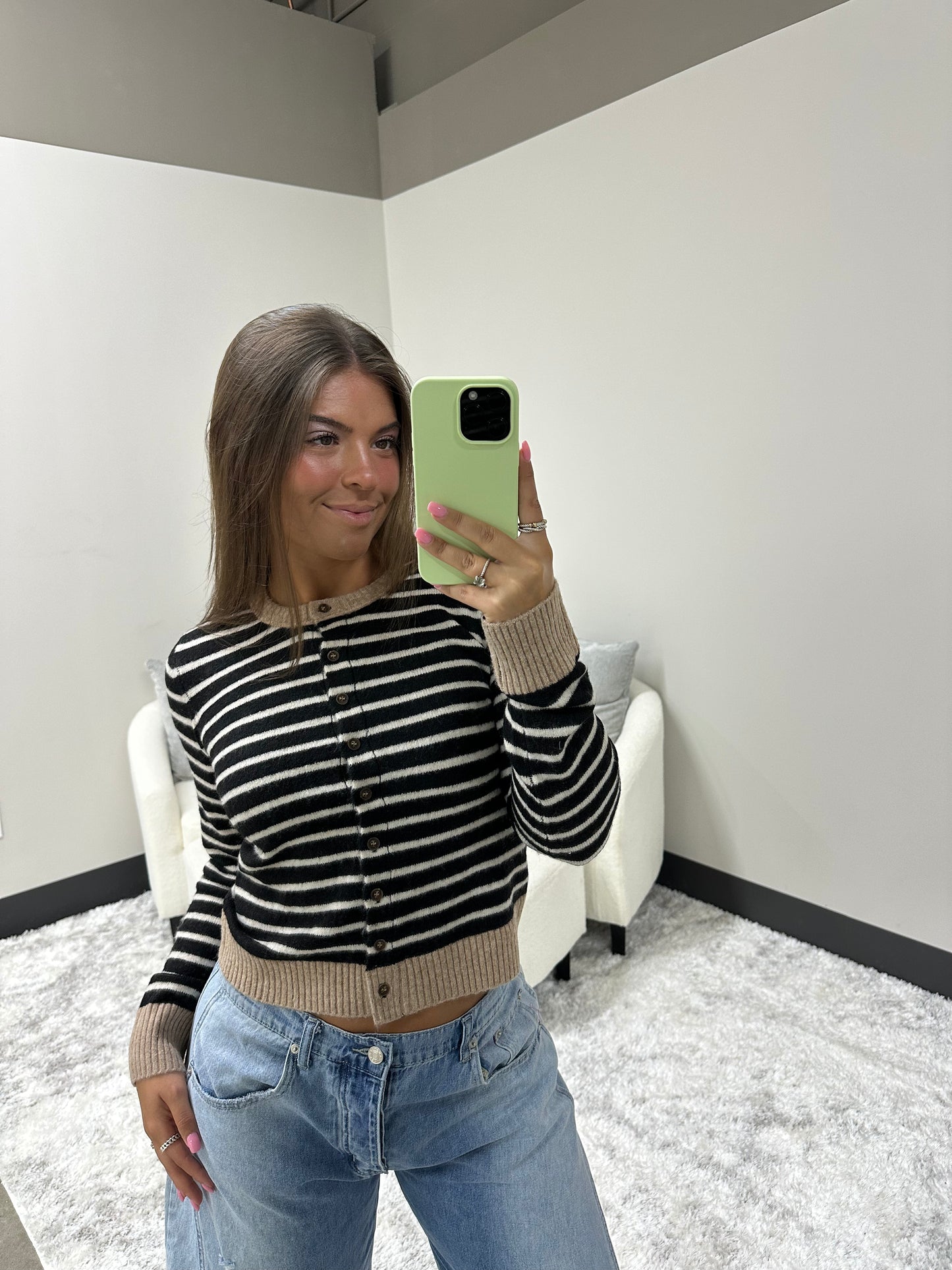 The Striped Knit Cardigan