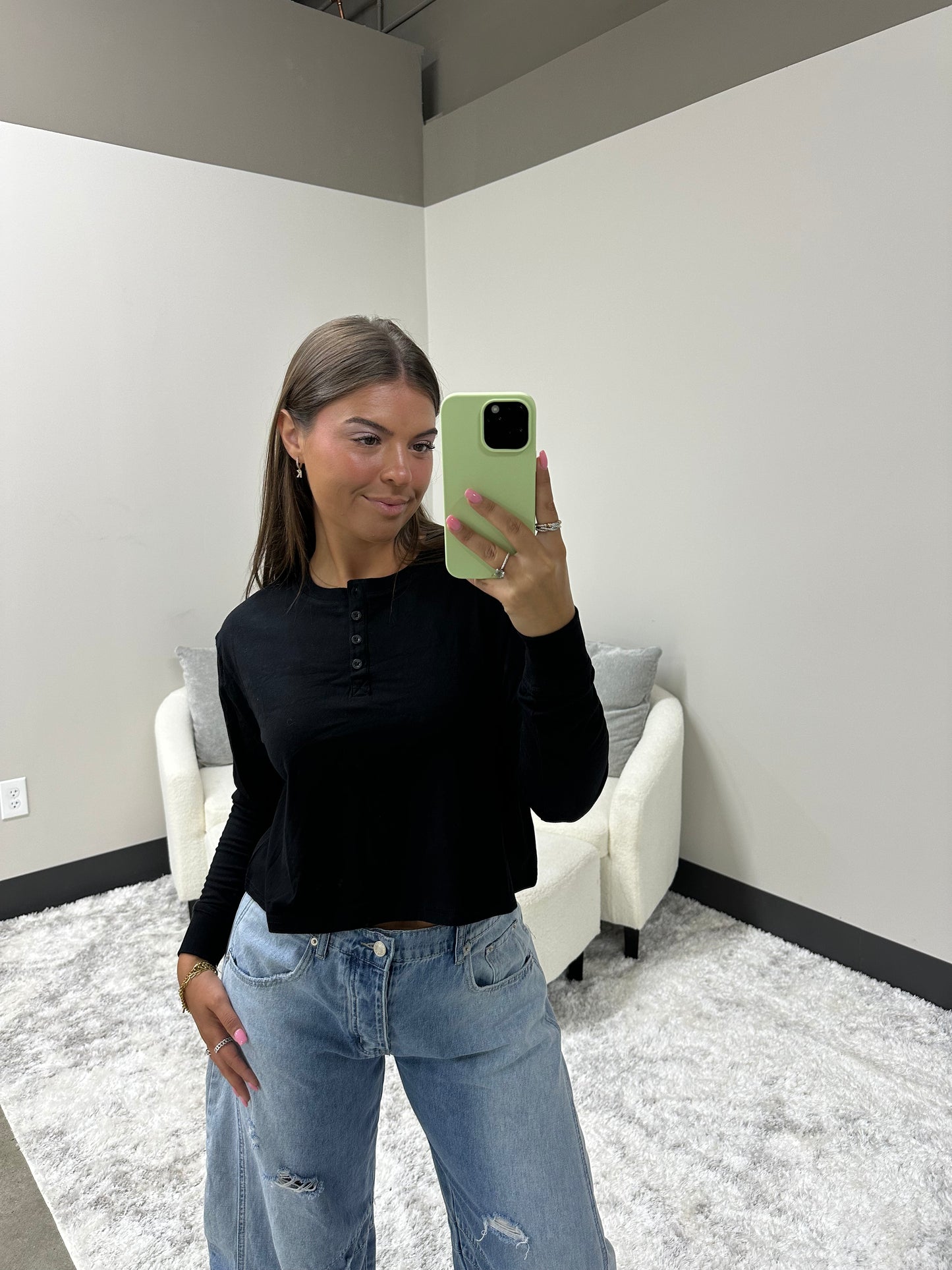 The Basic Henley Long Sleeve