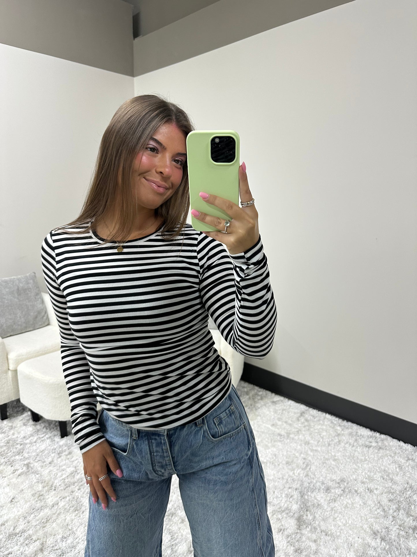 The Striped Crew Long Sleeve