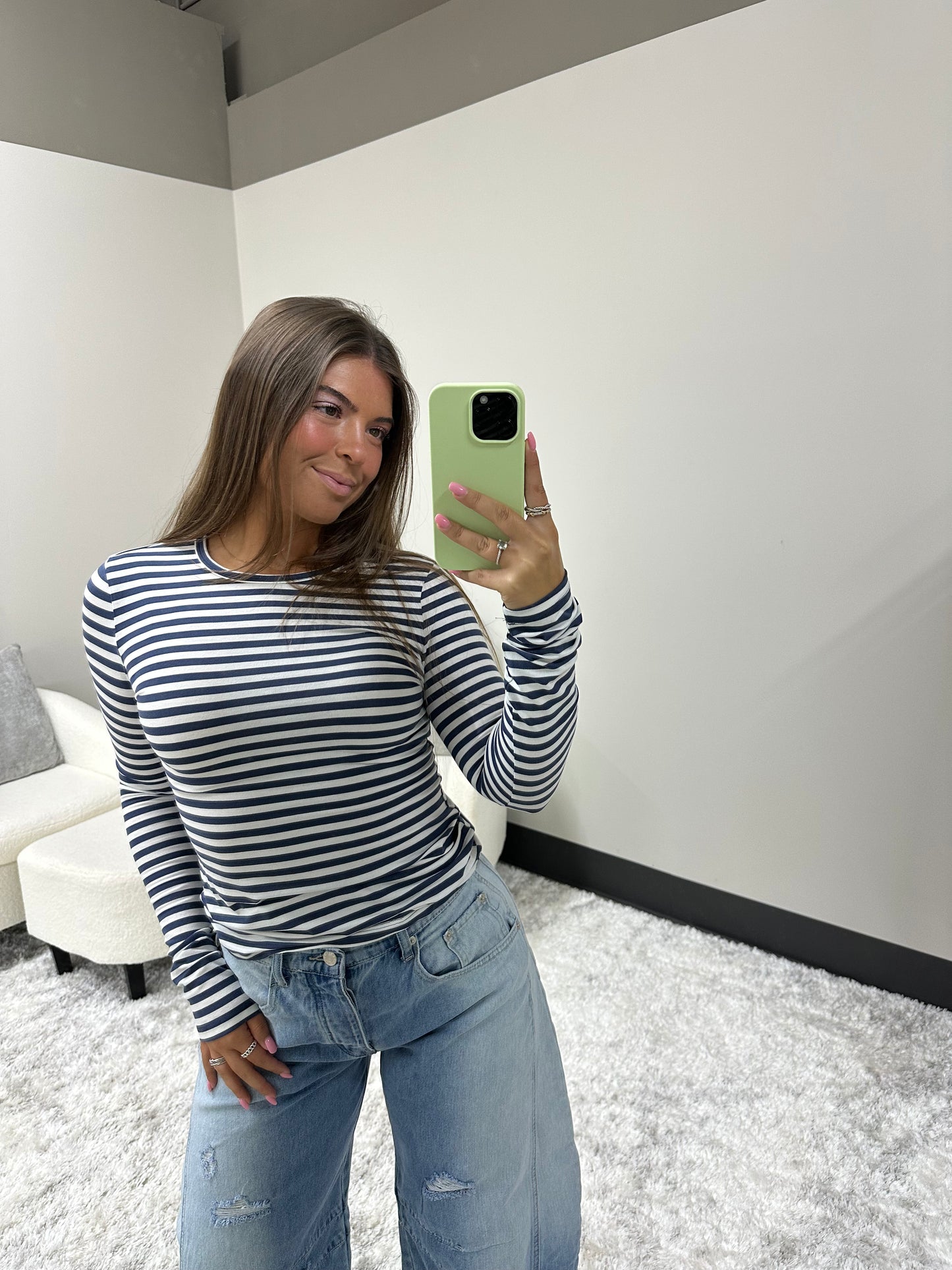 The Striped Crew Long Sleeve
