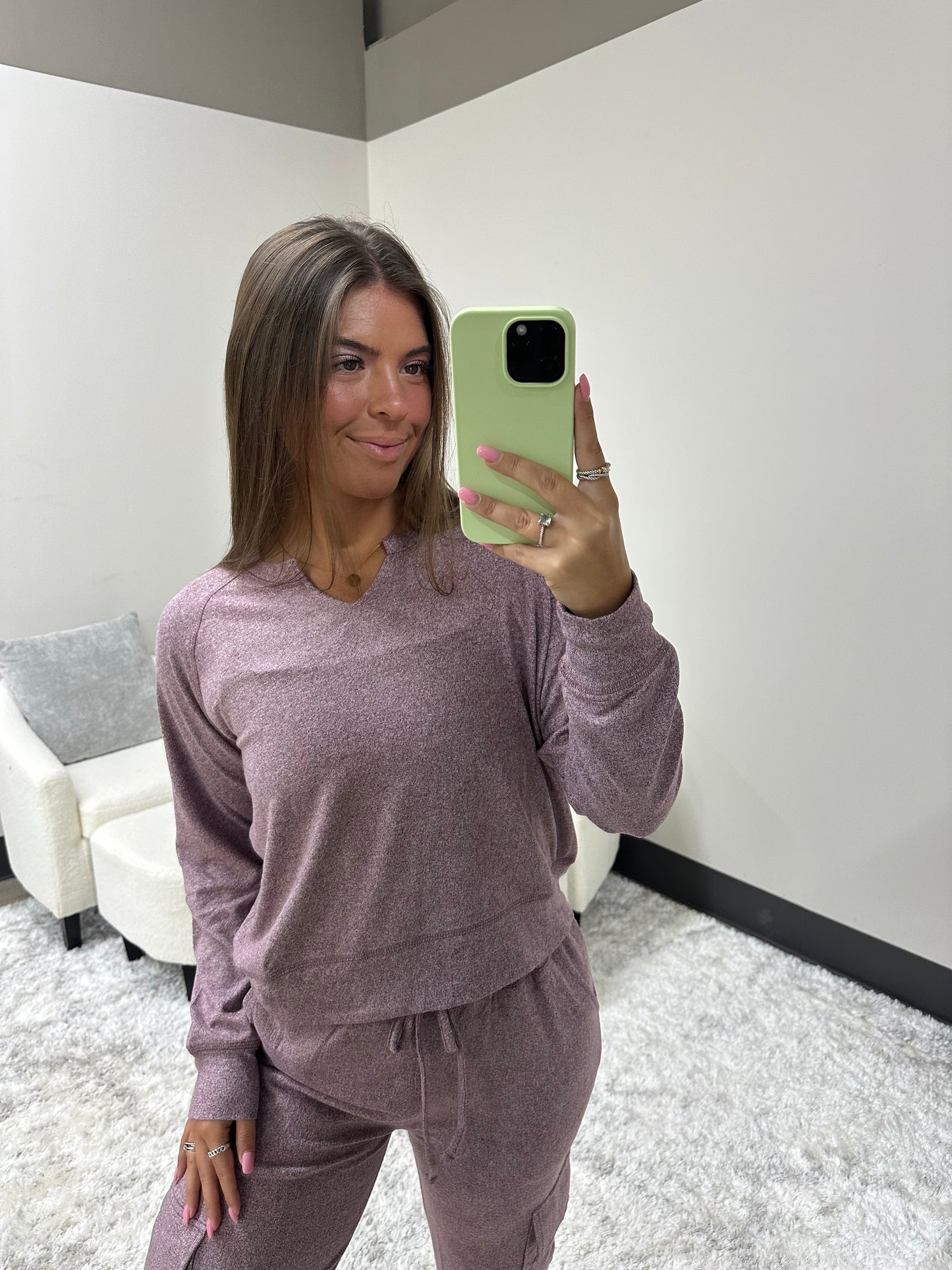 The Brushed Slit Henley