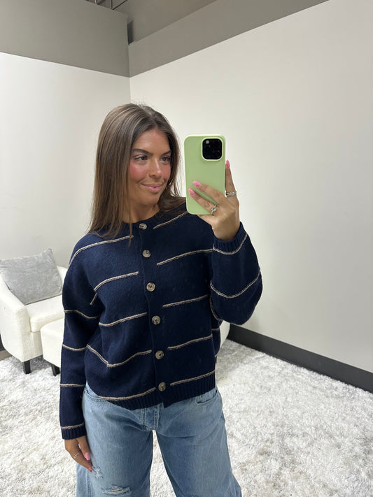 The Thin Striped Cardigan