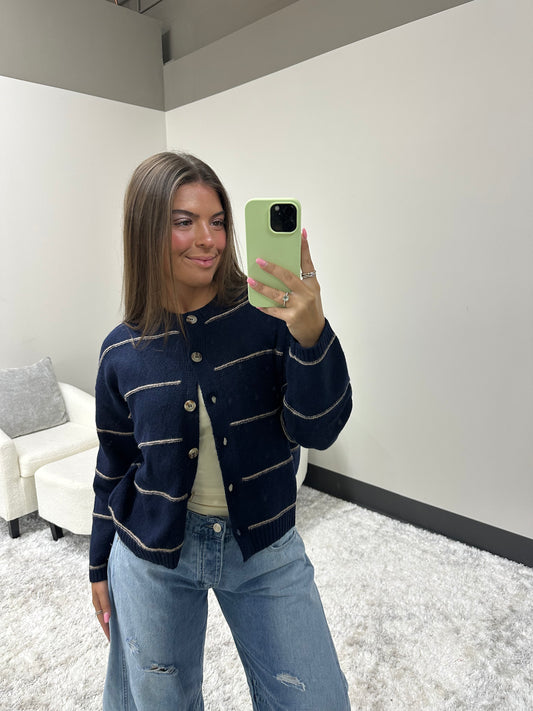 The Thin Striped Cardigan