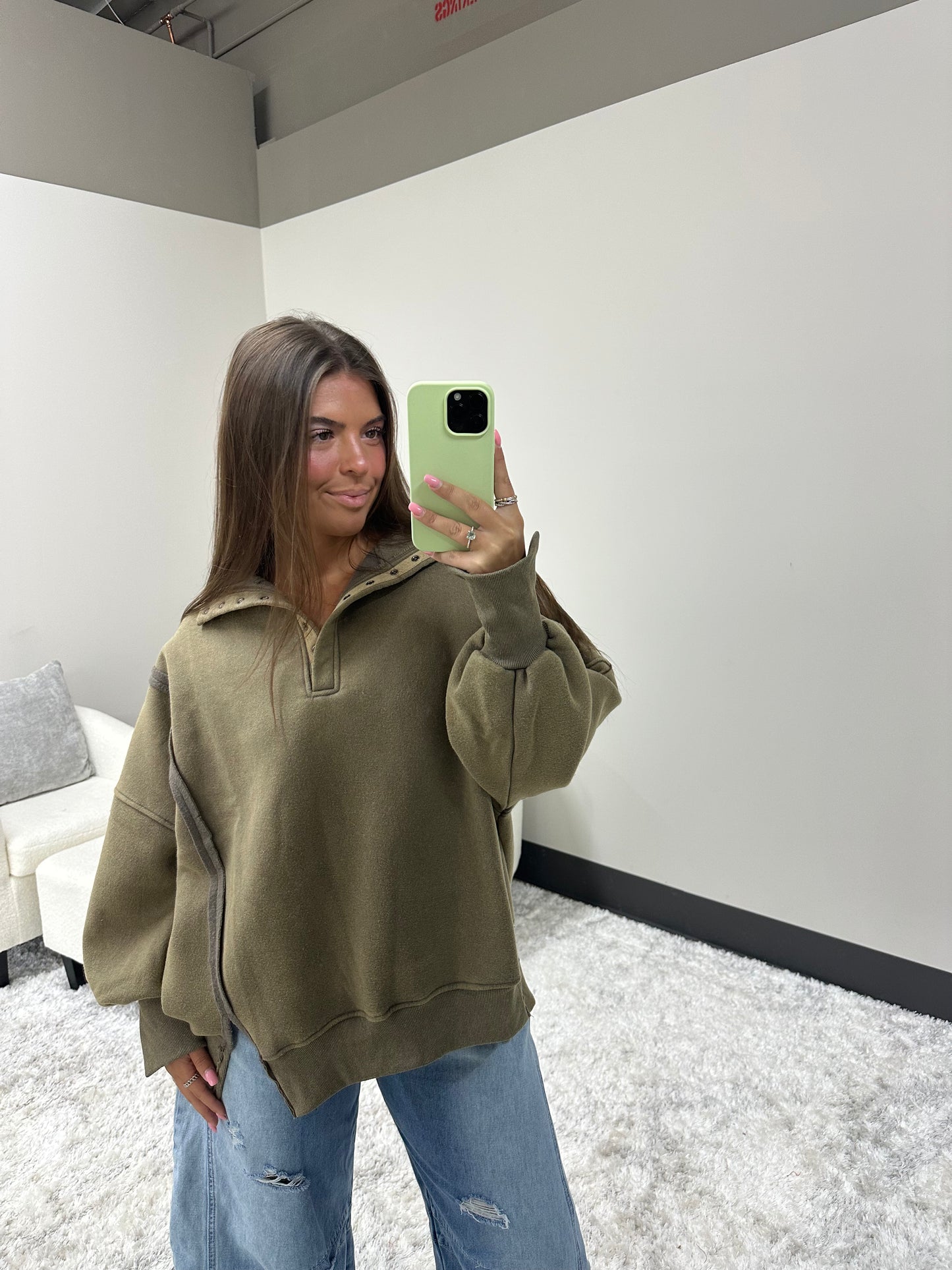 The Mineral Snap Sweatshirt