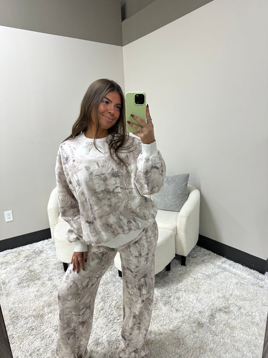 The Light Camo Wide Leg Sweats