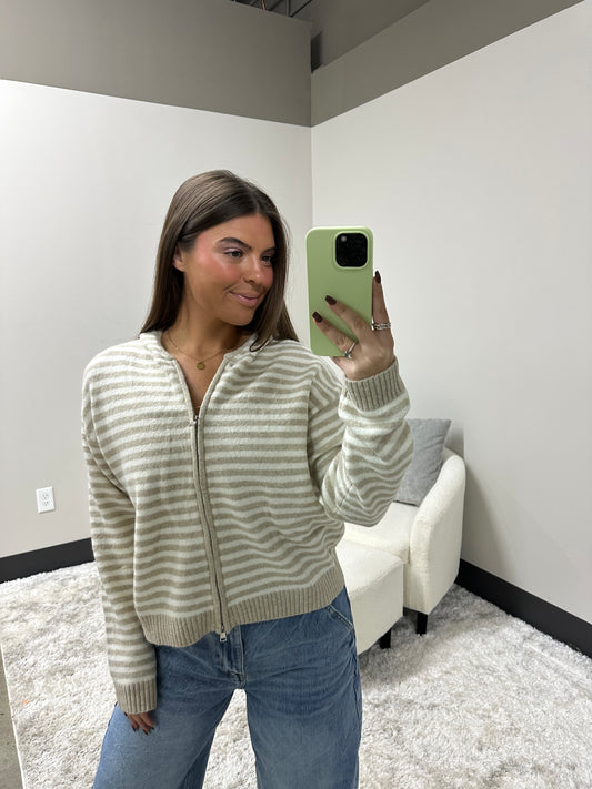 The Striped Coastal Zip-Up