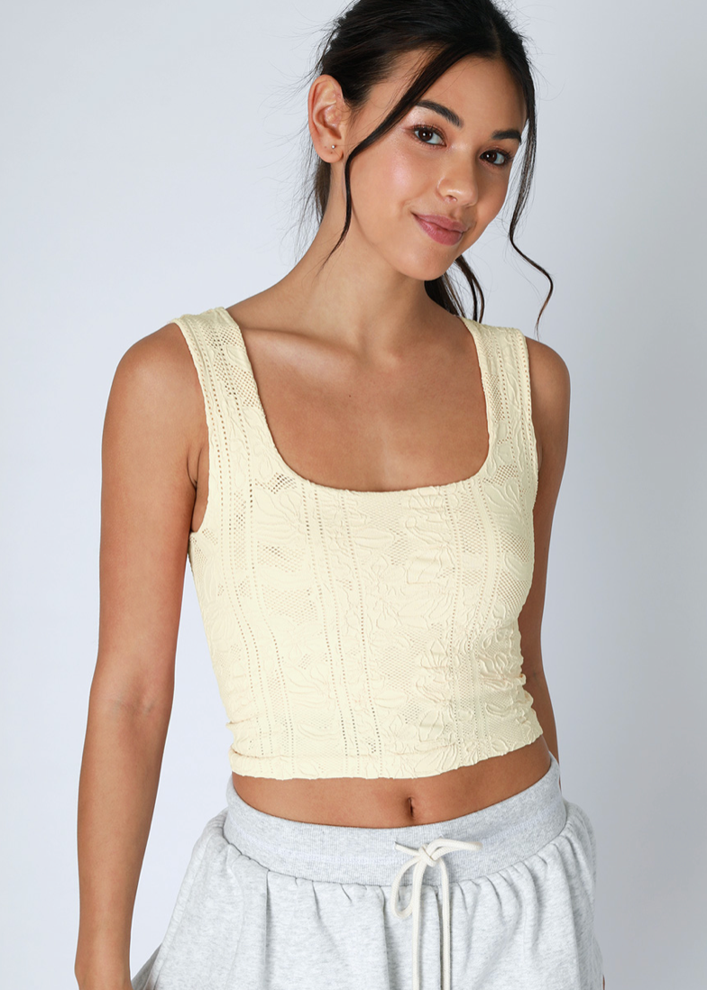 The Double Lace Square Tank