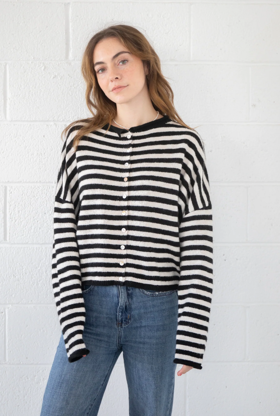 The Striped Coastal Cardigan