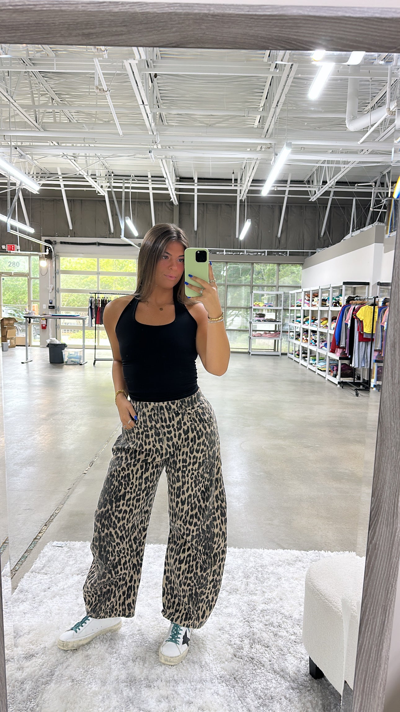 The Leopard Barrel Jeans