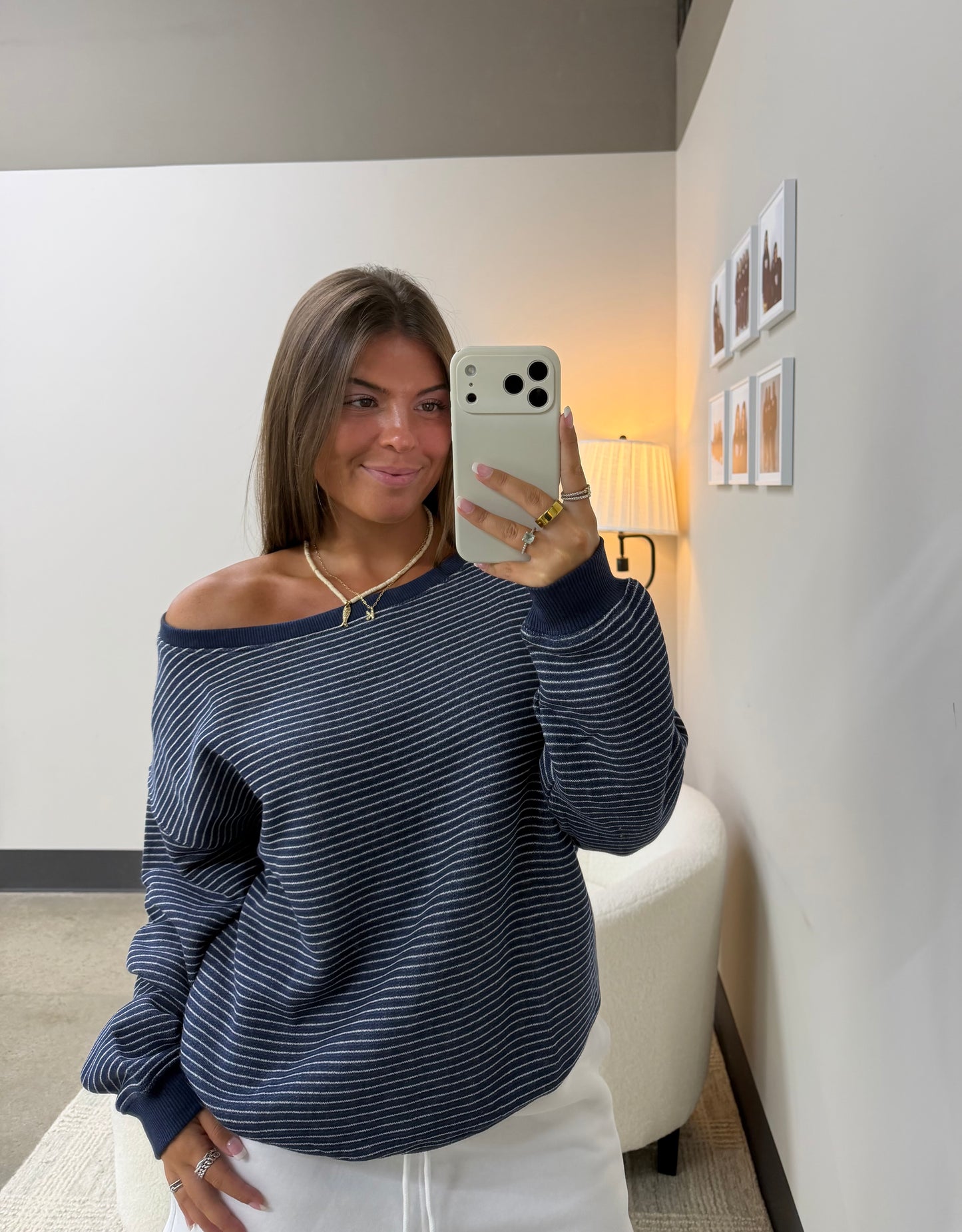 The Stella Striped Pullover