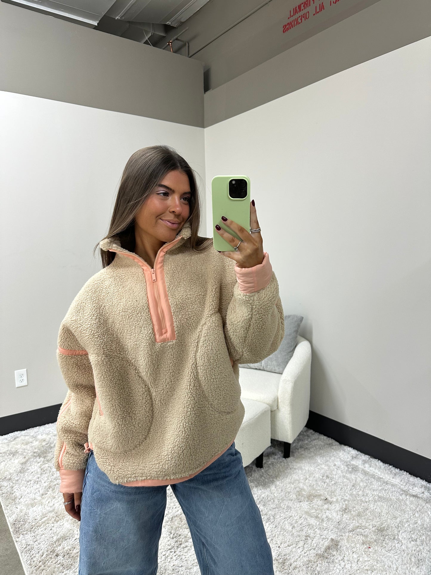 The Fluffy Sherpa Quarter Zip