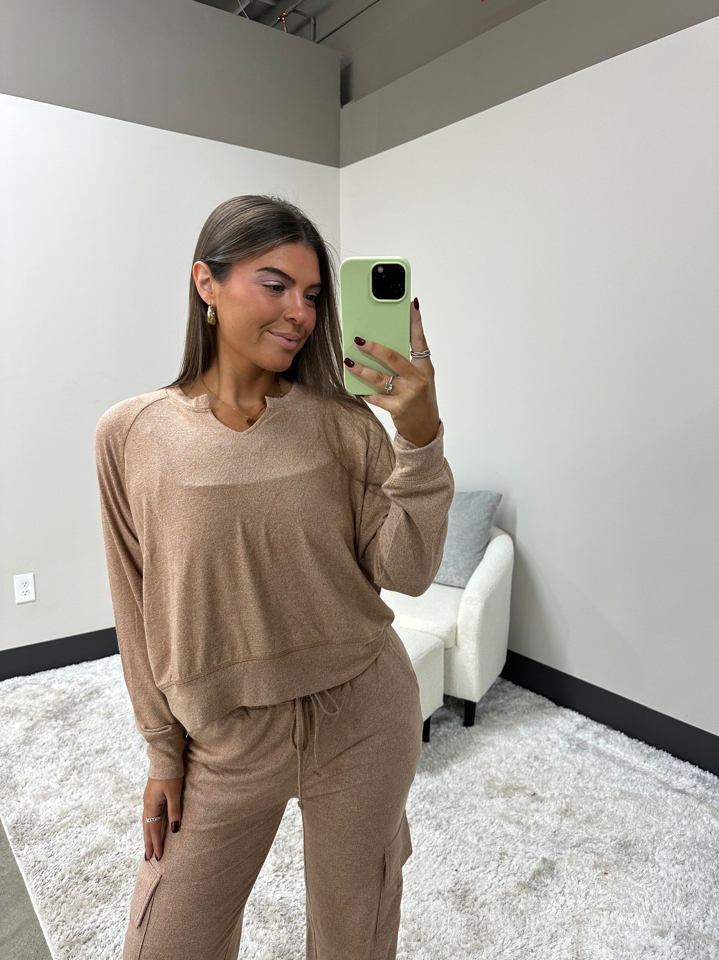 The Brushed Slit Henley