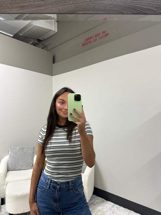 The Rayon Striped Baby Tee