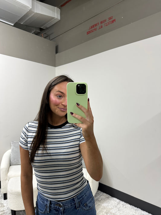 The Rayon Striped Baby Tee