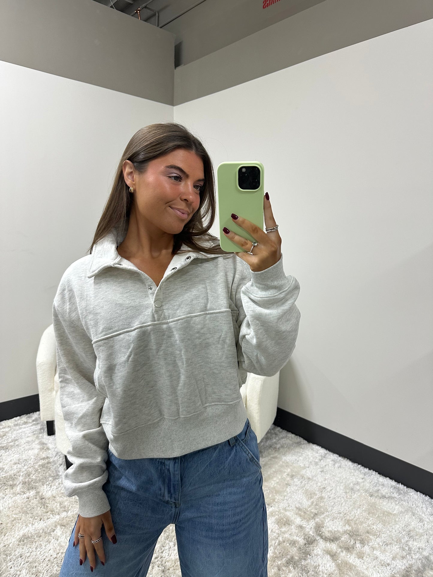 The Collared Snap Sweatshirt