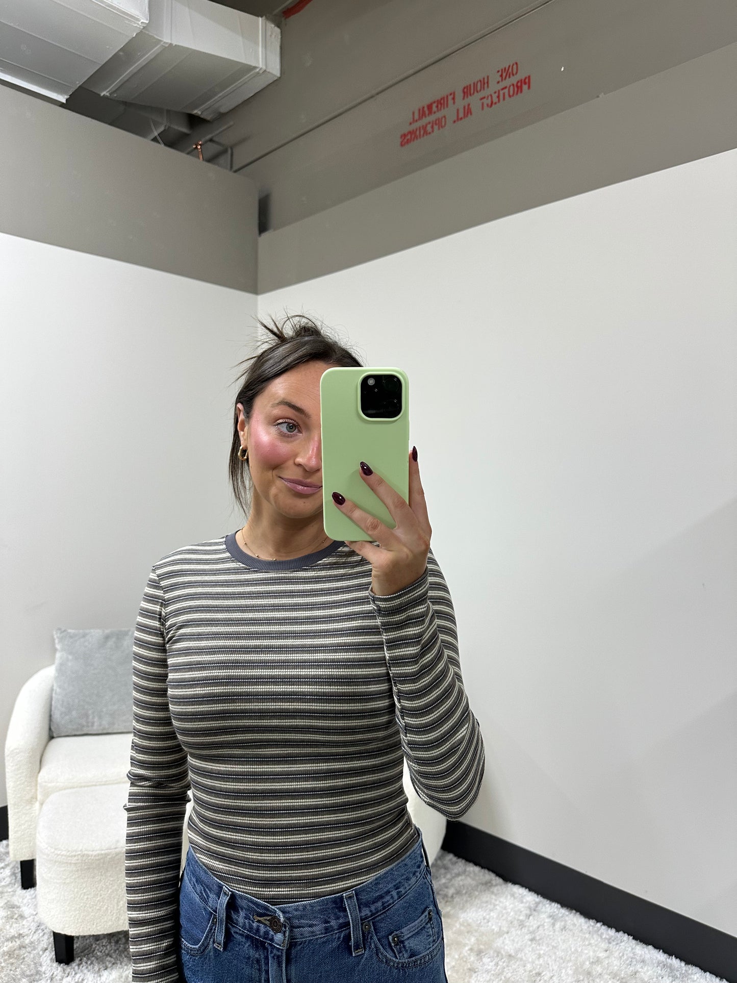 The Rayon Striped Long Sleeve