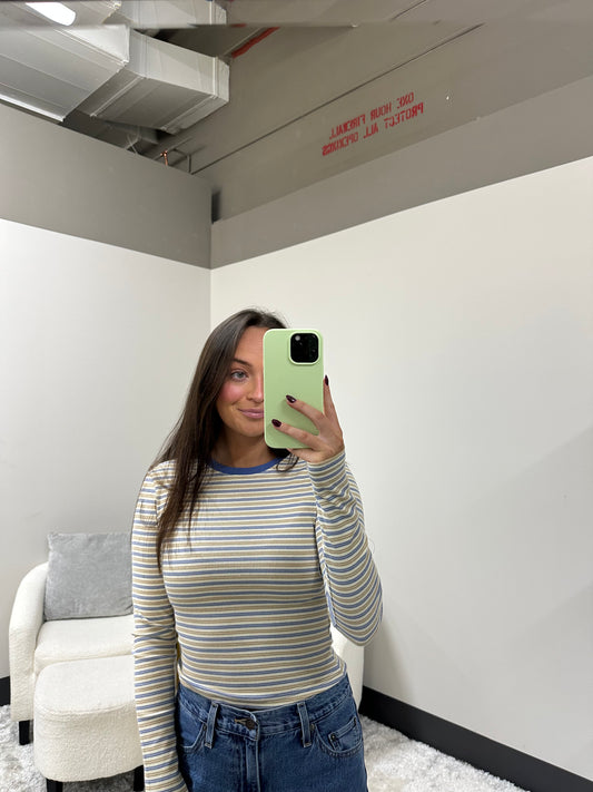 The Rayon Striped Long Sleeve