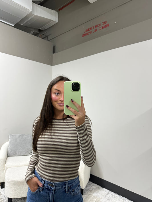 The Rayon Striped Long Sleeve