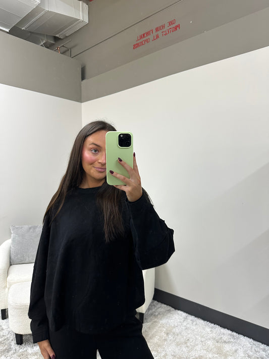 The Oversized Waffle Knit Top