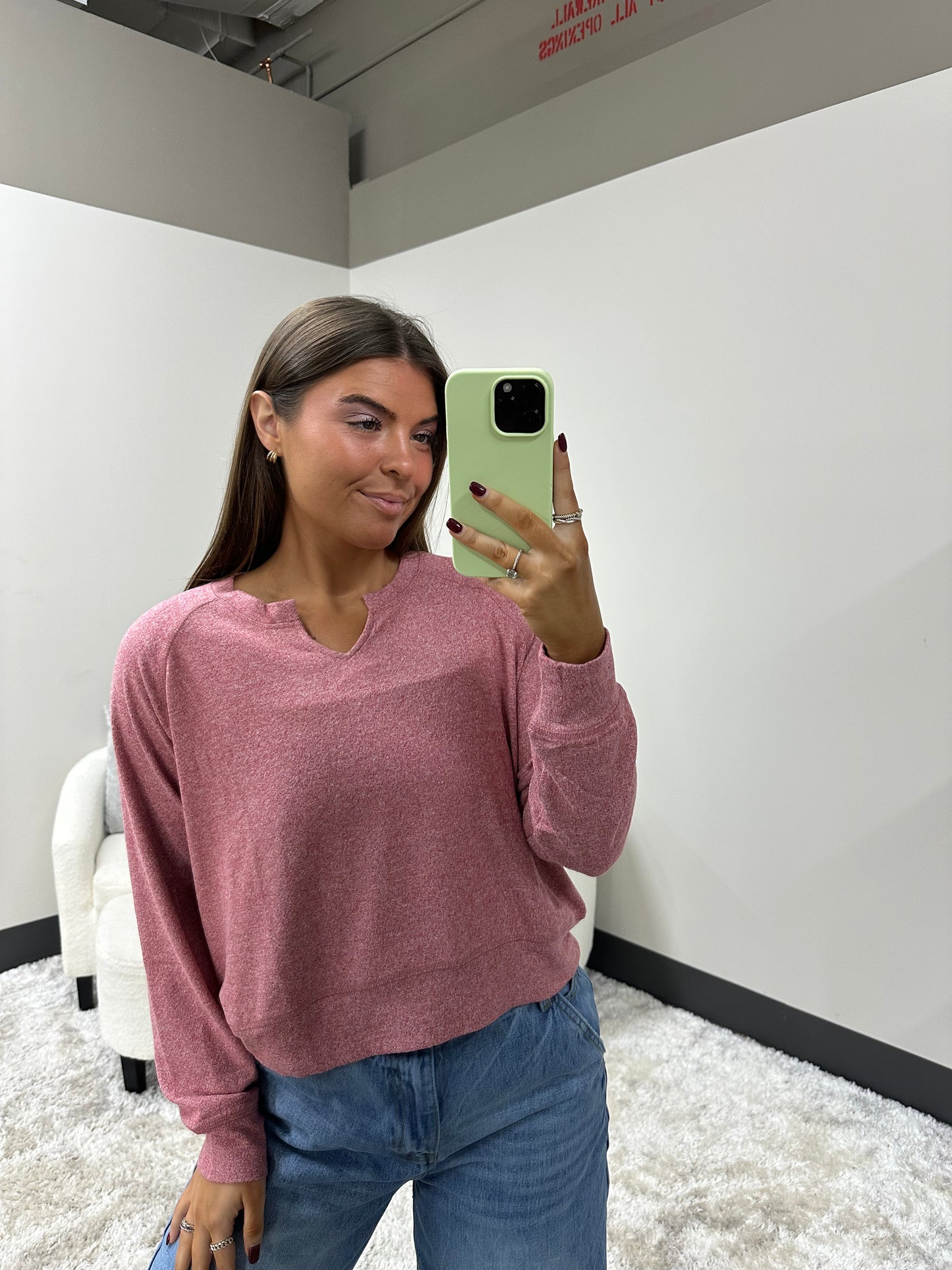 The Brushed Slit Henley