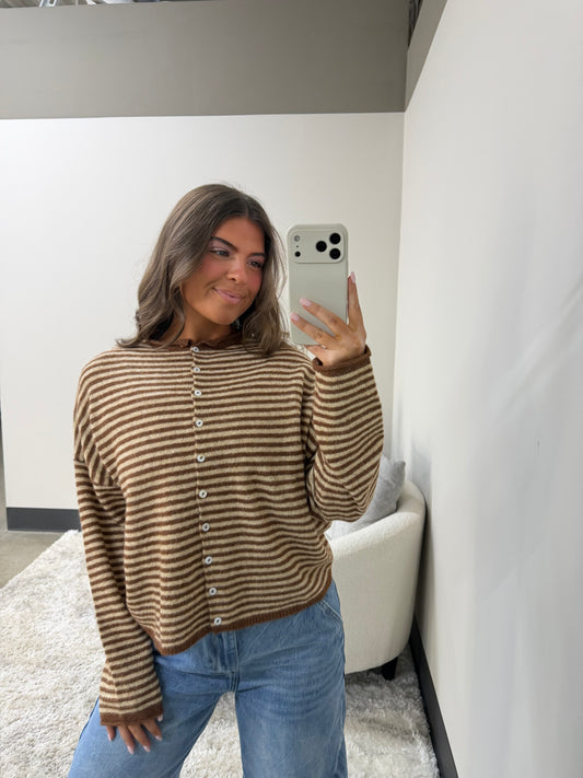 The Striped Coastal Cardigan