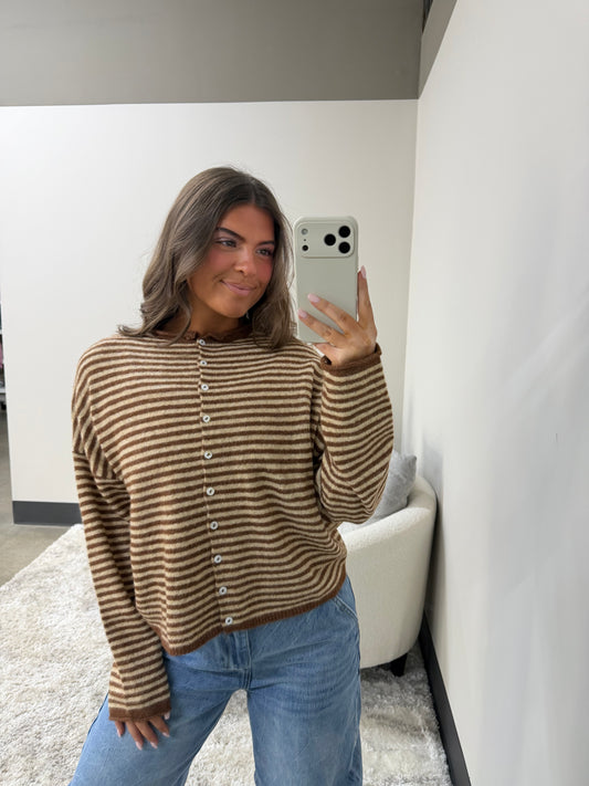 The Striped Coastal Cardigan
