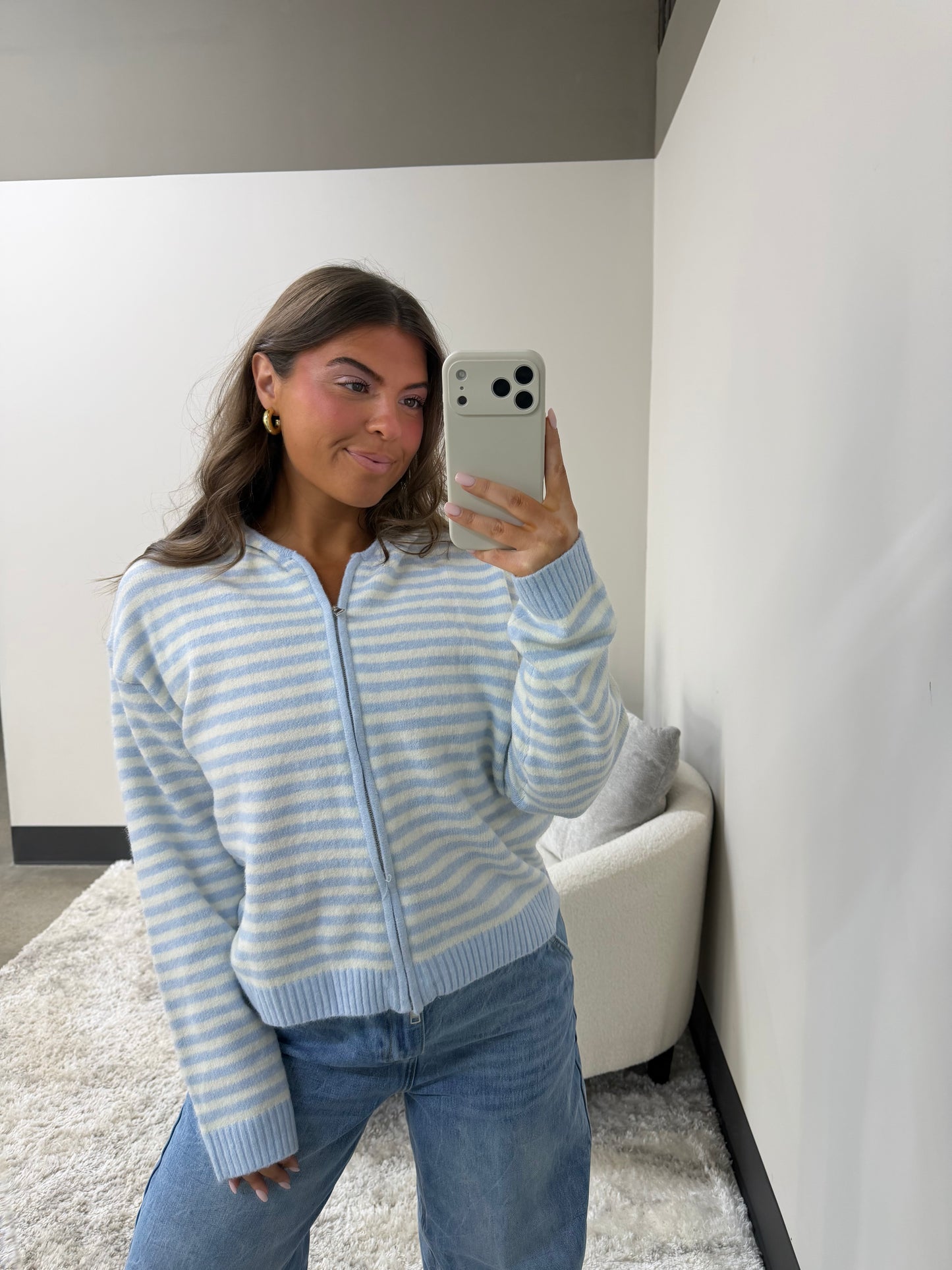 The Striped Coastal Zip-Up