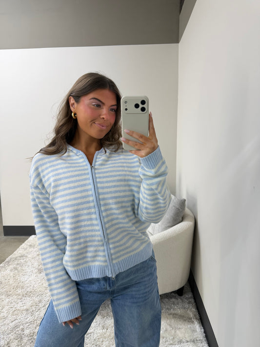 The Striped Coastal Zip-Up