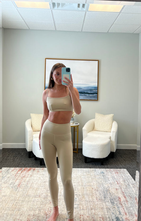 The Taupe Luxe Workout Set