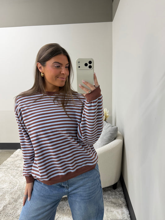 The Cocoa Cloud Striped Top