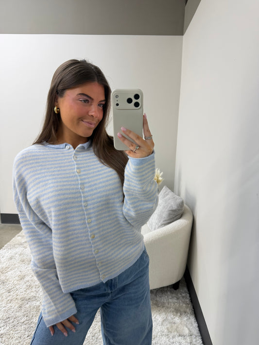 The Striped Coastal Cardigan