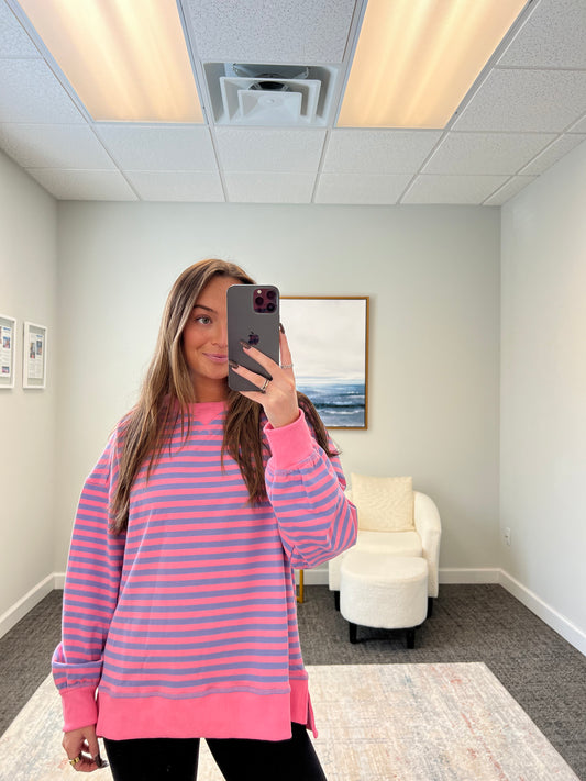 The Thick Striped Oversized Pullover