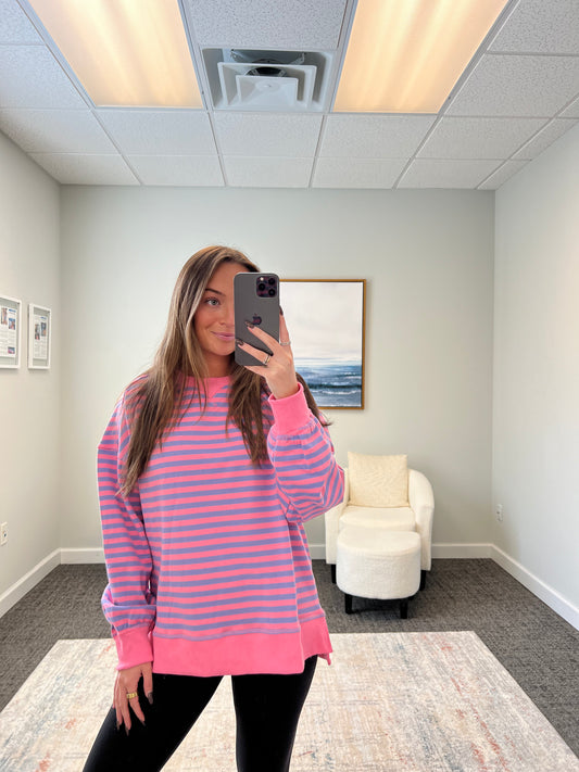 The Thick Striped Oversized Pullover