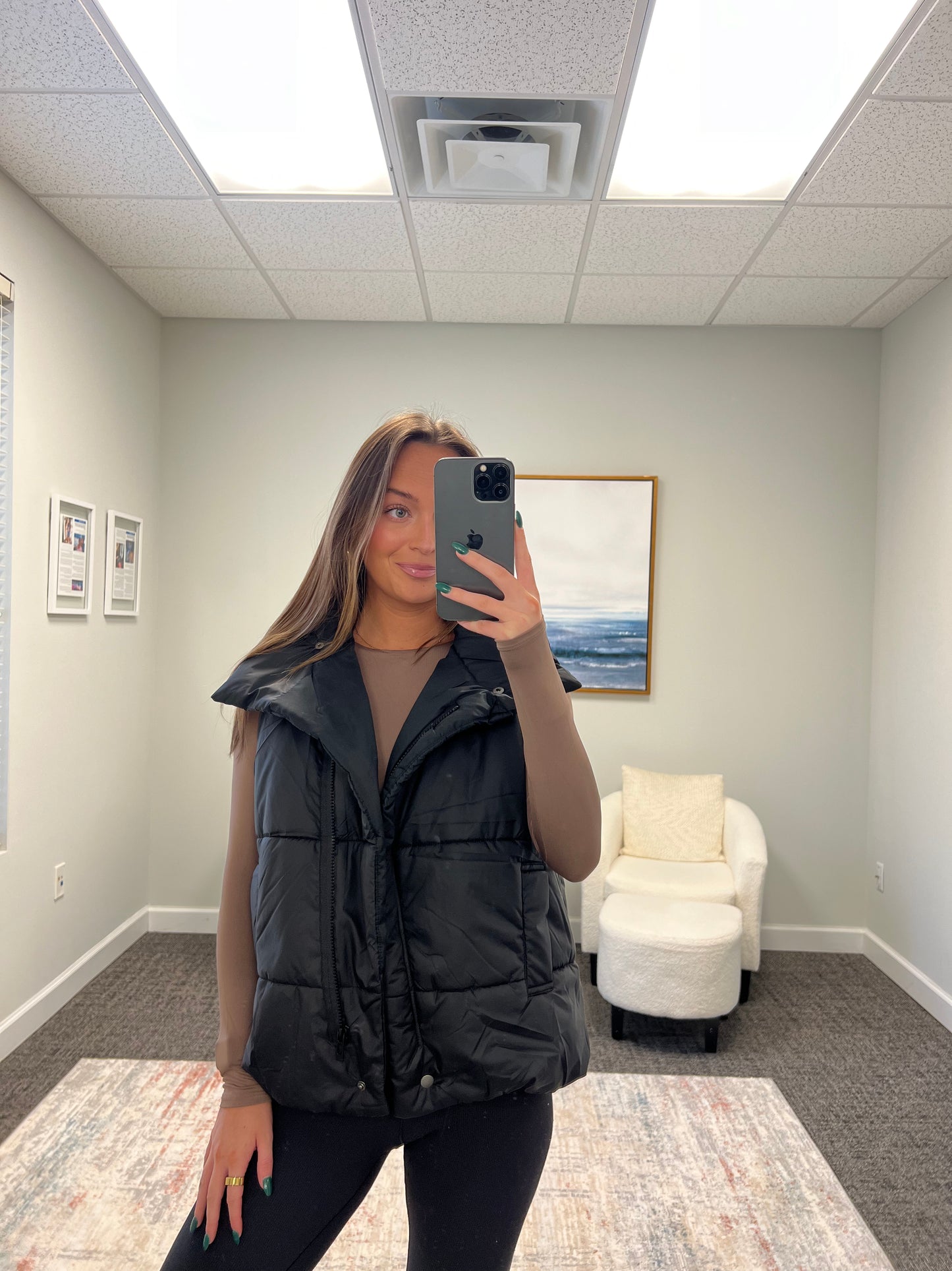 The High Neck Puffer Vest